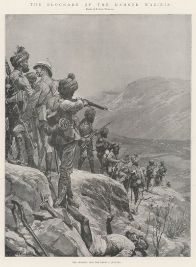 Le blocus des Mahsud Waziris - Richard Caton Woodville junior