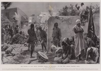 La capture de Yola, Bénoué, Nigéria du Nord, le 2 septembre, par la West African Frontier Force - Richard Caton Woodville junior