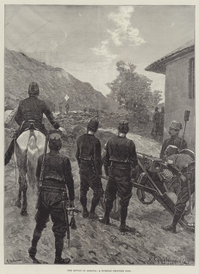 La révolte en Albanie, un poste frontière turc - Richard Caton Woodville junior