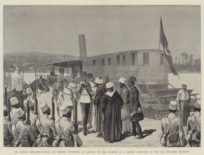 Le Sirdar, Brigadier-Général Sir Herbert Kitchener, à Assouan, lors d