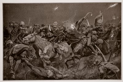La charge nocturne des 19e Hussards près de Lydenberg le 7 novembre 1900 - Richard Caton Woodville junior