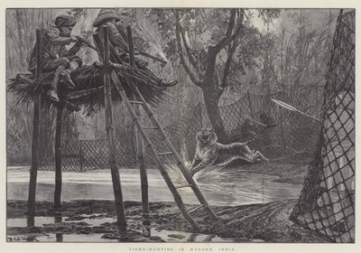 Chasse au tigre à Mysore, Inde - Richard Caton Woodville junior