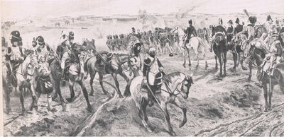 Waterloo, 18 juin 1815 : La Vieille Garde (illustration de British Battles on Land and Sea) - Richard Caton Woodville junior
