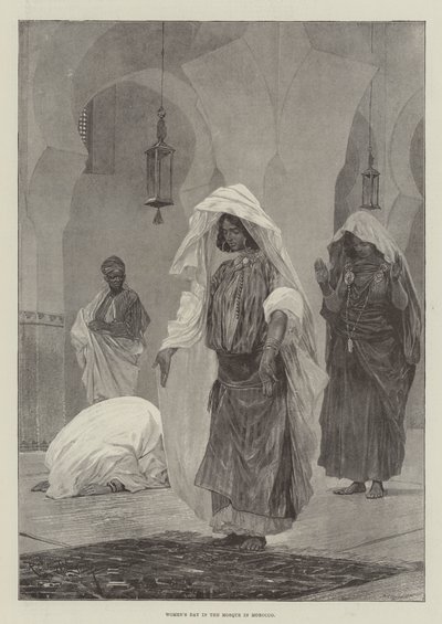 Journée des femmes à la mosquée au Maroc - Richard Caton Woodville junior