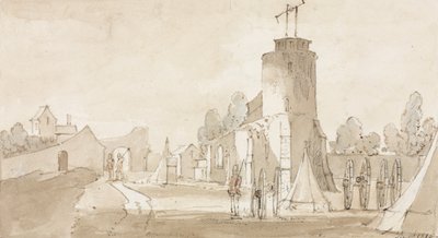 Mont St Jean, le village de la bataille de Waterloo, au sud de Bruxelles, 1815 - Richard Colt Hoare