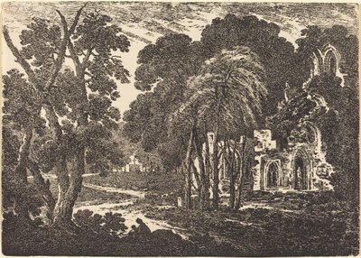 Abbaye en ruines parmi les arbres - Richard Cooper II