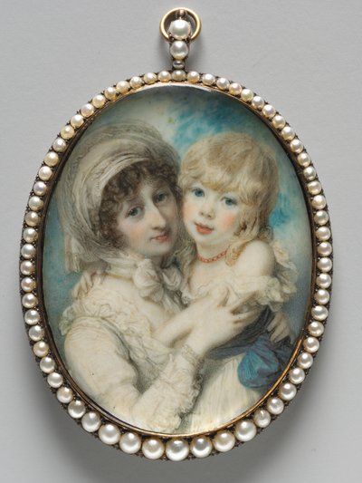 Portrait de Catherine Clemens et de son fils, John Marcus Clemens, vers 1800 - Richard Cosway