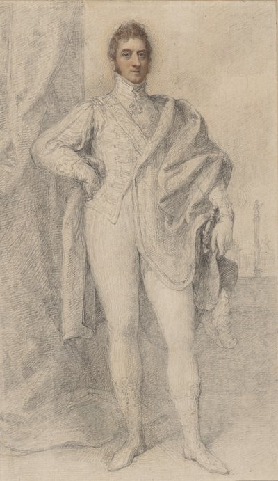 Portrait de George, 5ème duc de Marlborough, avec Blenheim au loin, 1817-1821 - Richard Cosway
