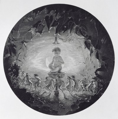 Puck et les fées, gravé par William Home Lizars (1788-1859) - Richard Dadd