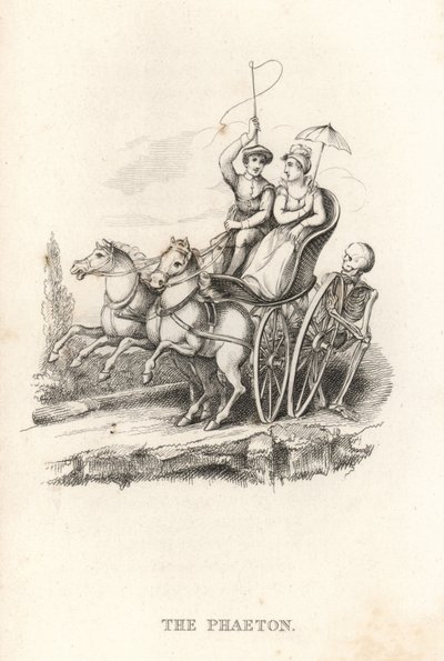 Le squelette de la Mort et le Phaéton, 1827 (gravure) - Richard Dagley