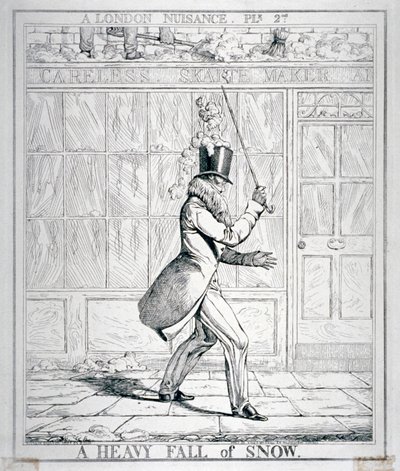 Une forte chute de neige, 1821 - Richard Dighton