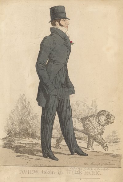 Henry Somerset, 7e duc de Beaufort; Une vue prise à Hyde Park - Richard Dighton