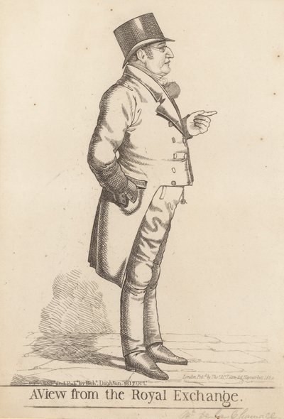 Lee La Chamette (1817); Une vue de la Bourse Royale, 1817 - Richard Dighton