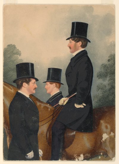 Portrait de Sir George Wombwell et ses frères - Richard Dighton