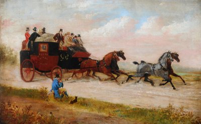 Leeds Royal Mail Coach, vers 1875 - Richard Dodd Widdas