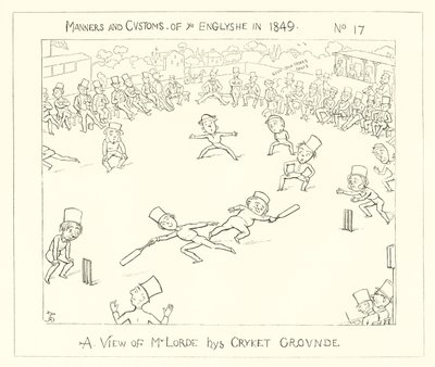 1849, Une vue du terrain de cricket de Lord