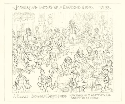 1849, Un banquet montrant l