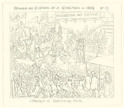 1849, Une perspective de la foire de Greenwich - Richard Doyle