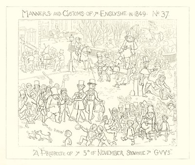 1849, Une perspective du 5 novembre montrant les Guys - Richard Doyle