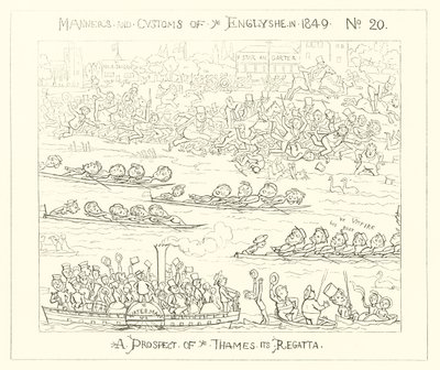 1849, Une perspective de la régate de la Tamise - Richard Doyle