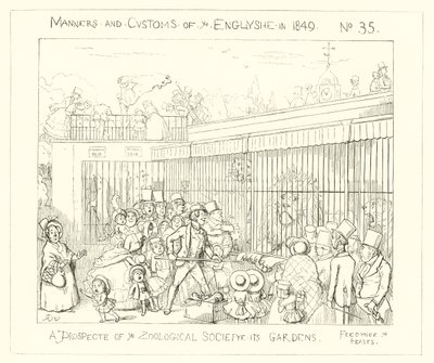 1849, Une perspective des jardins de la Société zoologique - Richard Doyle