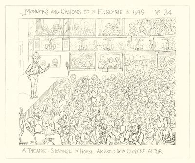 1849, Un théâtre montrant la maison amusée par l