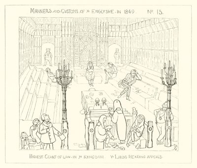 1849, La plus haute cour de justice du royaume, Les Lords entendant des appels - Richard Doyle