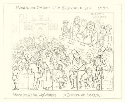 1849, Les figures de cire de Madame Tussauds, La Chambre des Horreurs - Richard Doyle