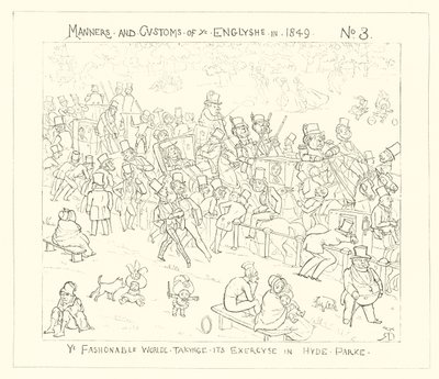 1849, Le monde à la mode faisant de l