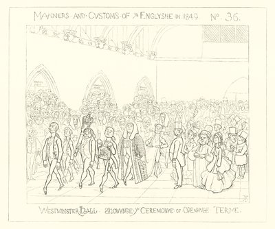 1849, Westminster Hall, La cérémonie d