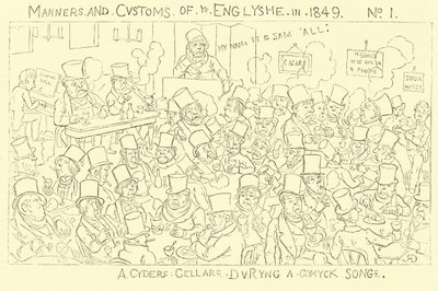 Une cave à cidre pendant une chanson comique - Richard Doyle