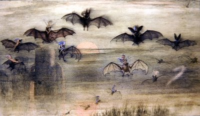 Vol nocturne de chauves-souris et elfes - Richard Doyle
