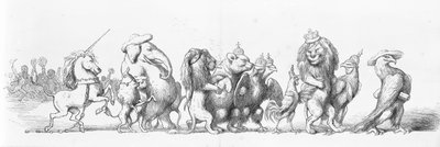 Symboles animaux des pays visitant la Grande Exposition, 1851 - Richard Doyle