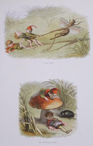 Les elfes cruels et le roi des elfes endormi, illustrations de 