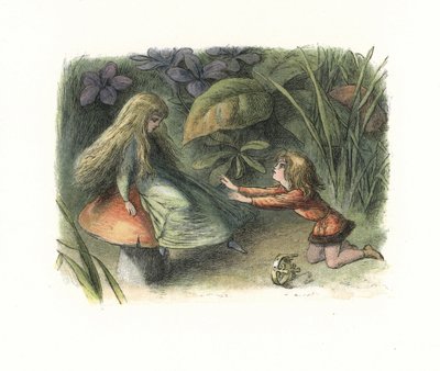 Prince elfe rejeté par une fée sur un champignon (lithographie) - Richard Doyle