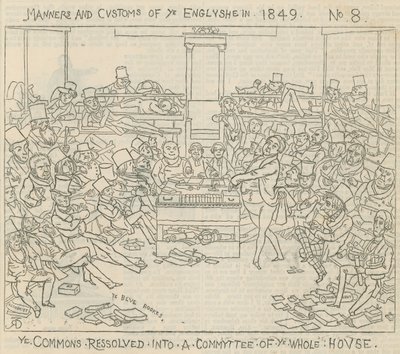 Mœurs et coutumes des Anglais en 1849: Les Communes résolues en comité de la maison entière - Richard Doyle