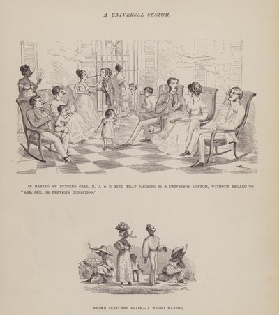 Page du Tour américain de Messieurs Brown, Jones et Robinson (gravure) - Richard Doyle
