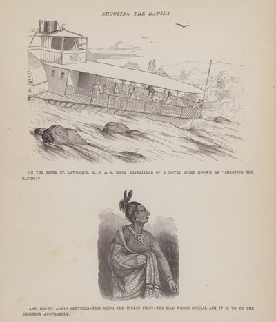 Page du Tour américain de Messieurs Brown, Jones et Robinson (gravure) - Richard Doyle