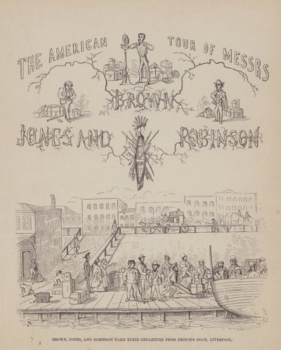Page de La tournée américaine de Messieurs Brown, Jones et Robinson (gravure) - Richard Doyle