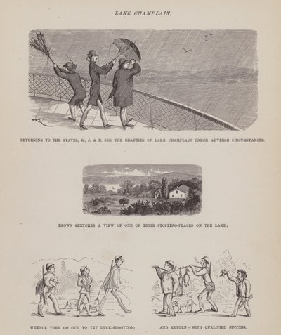 Page de La tournée américaine de Messieurs Brown, Jones et Robinson (gravure) - Richard Doyle