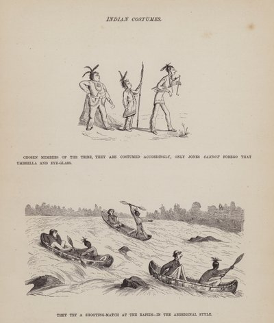 Page du Tour américain de Messieurs Brown, Jones et Robinson (gravure) - Richard Doyle