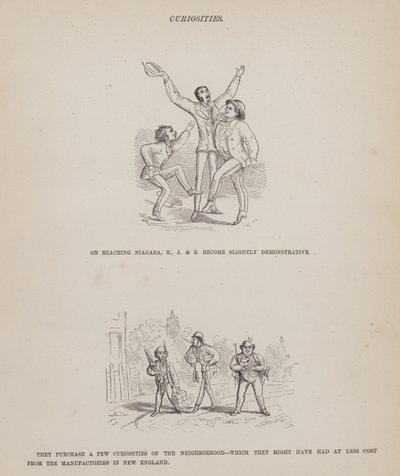 Page du Tour américain de Messieurs Brown, Jones et Robinson (gravure) - Richard Doyle