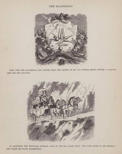 Page du Tour américain de Messieurs Brown, Jones et Robinson (gravure) - Richard Doyle