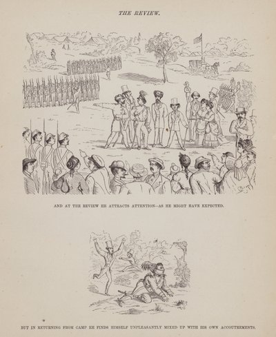 Page du Tour américain de Messieurs Brown, Jones et Robinson (gravure) - Richard Doyle