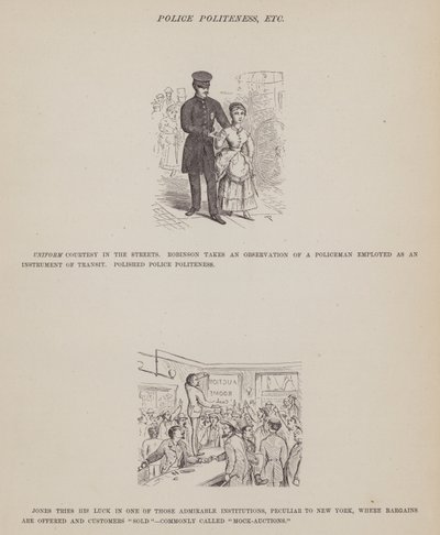 Page du Tour américain de Messieurs Brown, Jones et Robinson (gravure) - Richard Doyle