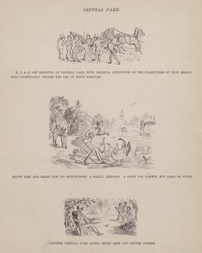 Page du Tour américain de Messieurs Brown, Jones et Robinson (gravure) - Richard Doyle