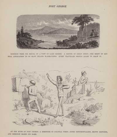 Page du Tour américain de Messieurs Brown, Jones et Robinson (gravure) - Richard Doyle