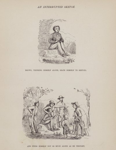 Page du Tour Américain de Messieurs Brown, Jones et Robinson (gravure) - Richard Doyle