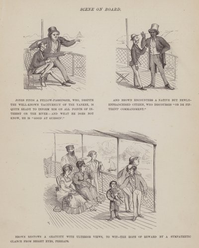 Page du Tour Américain de Messieurs Brown, Jones et Robinson (gravure) - Richard Doyle