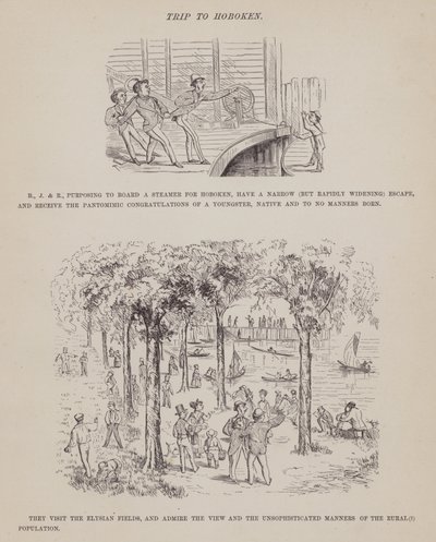 Page du Tour Américain de Messieurs Brown, Jones et Robinson (gravure) - Richard Doyle